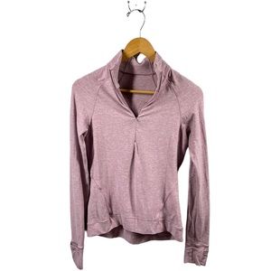 lululemon athletica Heathered Mauve Pink Half-Zip Hoodie